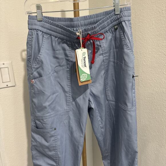 Mediclo TENCEL Catalina‎ ‎ Jogger Scrub Pants Women Small Light Blue Denim New - Picture 3 of 4
